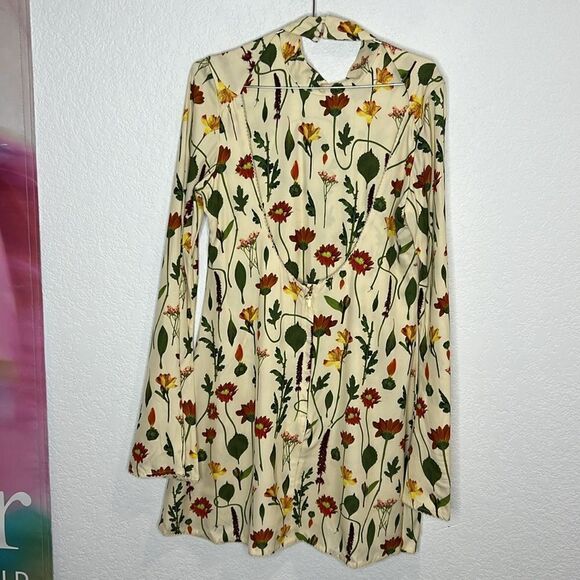 NWT Agua by Agua Bendita  Sur Primavera Silk Jacquard Mini Dress Large - Picture 6 of 16